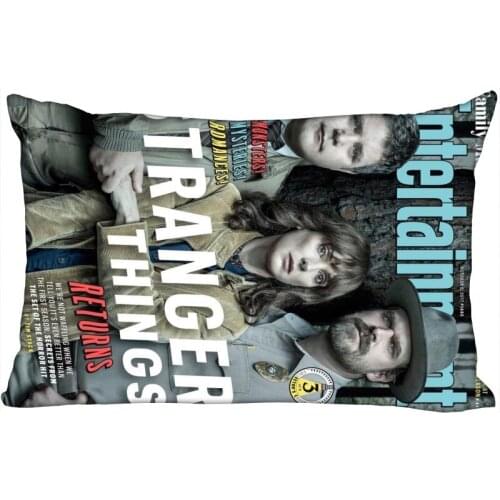 ShunQian stranger Things Pillowcase 45x35cm(One Side) Decorative Rectangle Zipper 3D Print Pillowcase Satin Fabric Pillow Cover