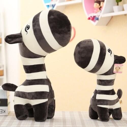 New toy cartoon zebra plush toy soft doll baby toy birthday gift h1355