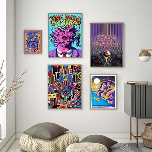 New Tame Impala Psychedelic Poster And Prints Rock Music Band Tour Art Canvas Painting Wall Pictures For Living Room Home Decor