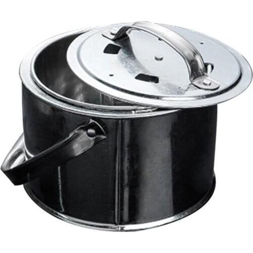 Portable Charcoal Heating Basin Outdoor Fire Pit Outdoor Barbecue Charcoal Grill Stainless Steel Heating Furnace (carton)