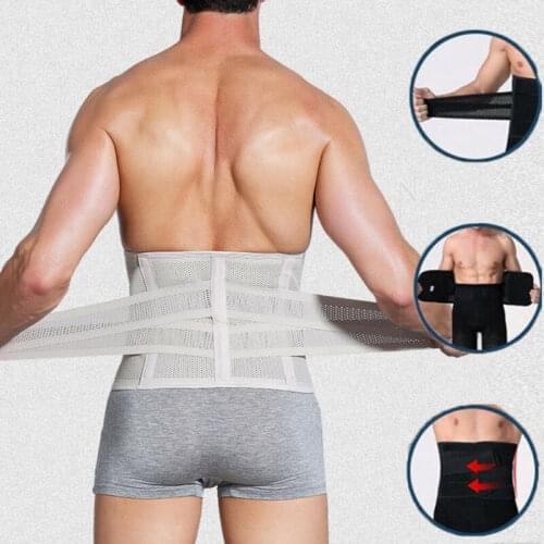 Drop Shipping Invisible Modeling Waist Trainer Support Men Slimming Strech Elastic Belt Belly Corset Shaper Abdomen Fat Burning