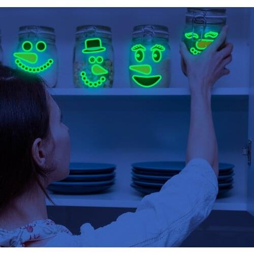 YGP008 Christmas Santa Claus Luminous combination wall sticker creative fashion home decoration sticker