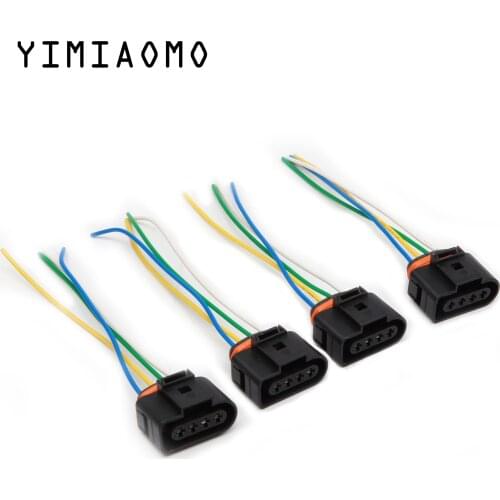 1J0 973 724 4PCS Ignition Coil Connector Plug Pack Wiring Loom For VW Audi Skoda Seat 1.4/1.8/2.0T 1.6L 8K0973724 4B0973724