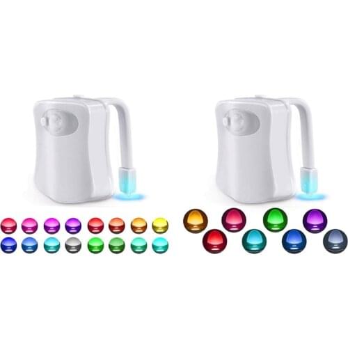 T3LB Toilet Light Motion Sensor Lamp LED Toilet Bowl Light Human Body Induction Color Changing Night Light for Bathroom