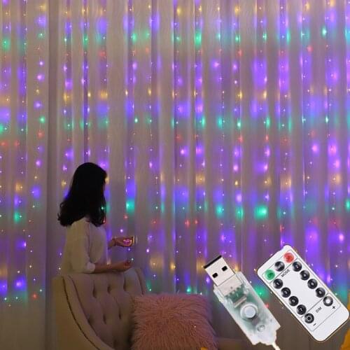 TOLACN LED Garland Curtains