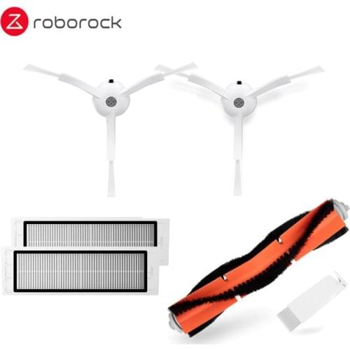Original Roborock Robot Vacuum Cleaner Replacement Part Wahsable HEPA Filter,Main Brush,Side Brush,Mop Cloth for Xiaomi Robot 1