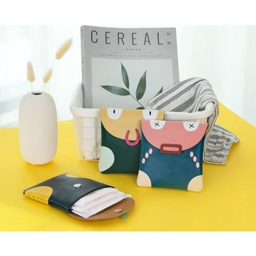 Womens Portable Sanitary Napkins Storage Bag Cotton Travel Makeup Bag Sanitary Cotton Bag Ingrich Storage Package Bag