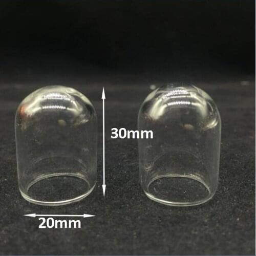 100pieces 30*20mm tube bell glass globe bubble wishing oil glass bottle vial pendant necklace Handcrafted jewelry findings
