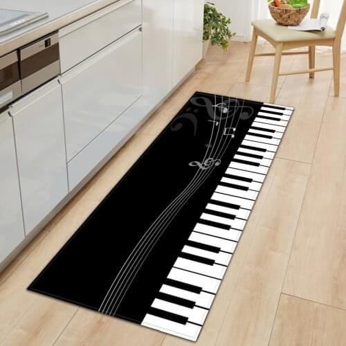 3D Piano Home Decorative Carpet Indoor Entrance Mat Bedroom Bathroom Kitchen Floral Floor Mat Rug Living Room Bathroom Area Rug