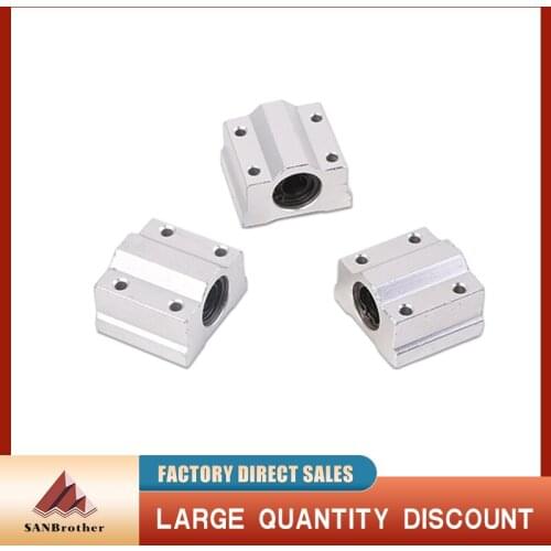 4pcs Linear Motion Ball Bearing Slide Block Bushing SC8UU SCS8UU SC10UU SCS12UU SCS16UU SC20UU Linear Shaft CNC 3D Printer Parts