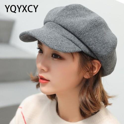 Beret Female Autumn Winter Hats For Women Men Octagonal Newsboy Cap Painter Hat Boina Feminina England Style Gorras