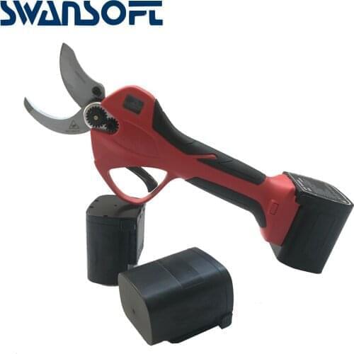 Cordless 750W 40MM LED Rechargeable Electric Pruning Scissors Pruning Shears Garden Pruner Secateur Branch Cutter Cutting Tool