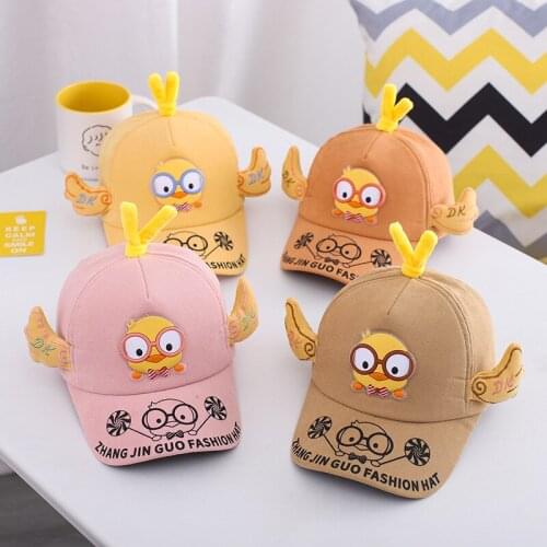 Doitbest Snapback Cap Kid Boys Girls Baseball Caps Hip Hop Cap Cartoon chick Autumn sun hat Children Hats Kids Sunscreen Hat
