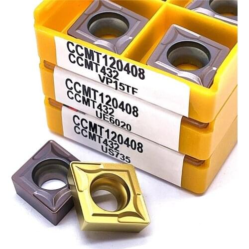 CCMT120408 VP15TF/UE6020/US735 CNC Lathe Turning Tools Cutting Carbide Inserts Precision Machining Cut Rhombus blade