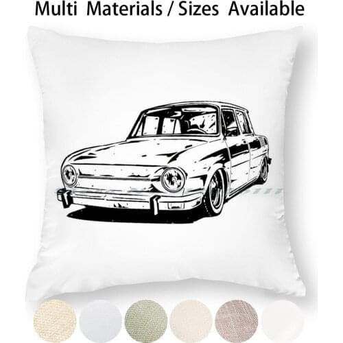S100 " Dirty Style " Pillow Case Throw Pillow Cover Cotton Linen Flax Skoda S100 Enthusiast Skoda S100 Lover Skoda S100 Tuning