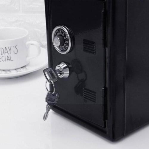 Kids Money Banks Mini Money Box Gift Safe Case Password Metal Money Key Box Locker Storage Home Ornament Bedroom with M3T7