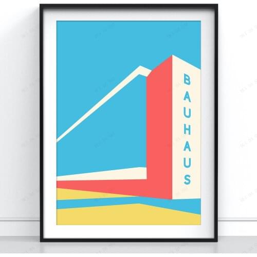 Home Decor Wall Art Painting Dessau Bauhaus Building abstract Poster Canvas Print