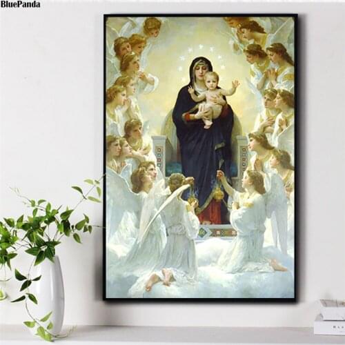 Aestheticism Our Lady Queen Of Angels Poster Print Inspiration Wall Art Canvas Painting Landscape Picture Home Decor