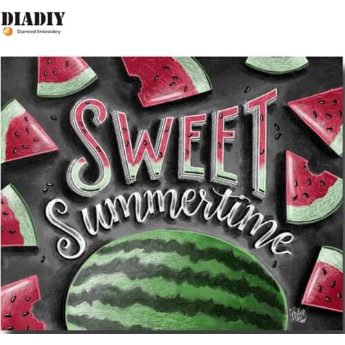 Full Square&round drill 5D DIY Diamond embroidery Sweet summer Diamond Painting Cross Stitch Rhinestone Mosaic decor gift