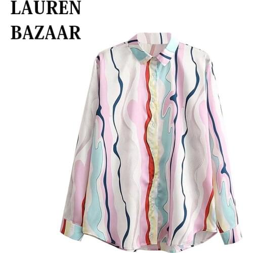 Женские рубашки LAUREN BAZAAR China At AliExpress