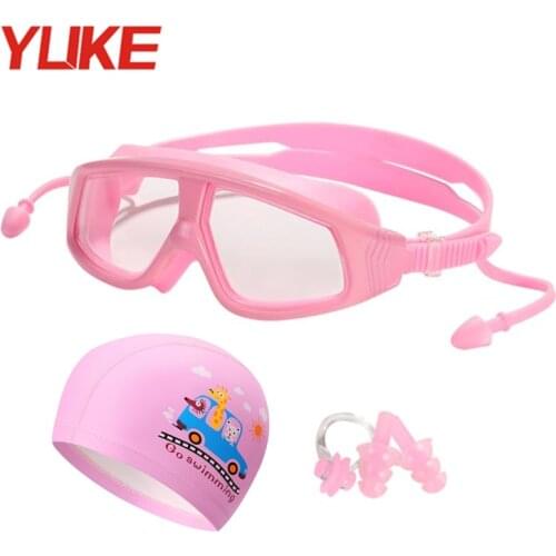 Cartoon Kids Swimming glasses Cartoon Kids Swim Caps Ear Plug Professional Pool glasses arena Waterproof Children Swim goggles