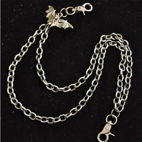 Mens Motorcyle Jean Biker Wallet Belt Chains Charm Three Layers Hip-pop Metal Keychain Pant Chain Fashion Men Jewelry BL23