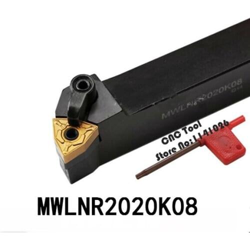 MWLNR2020K08/ MWLNL2020K08 External Turning Tool Holder,Clamping CNC tool holder,Lathe cutting tools for WNMG080404 Inserts