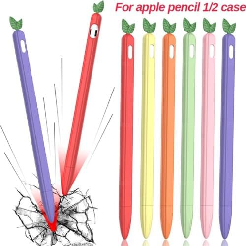 Soft Cute Fruit TPU Silicon Protective Pouch Cap Holder Cover For Apple Pencil 1st Accessories Anti-scratch Case for Pencil 2nd