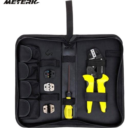 Meterk 4 In 1 multitool Wire Crimper Tools Kit Engineering Ratcheting Terminal Crimping Plier + S2 Screwdiver +end Terminals