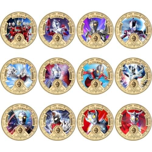 12pcs Japan Anime Gold Plated Coins Set with Coin Holder Cartoon Commemorative Coin Collectibles Gifts Idea for Men Boys