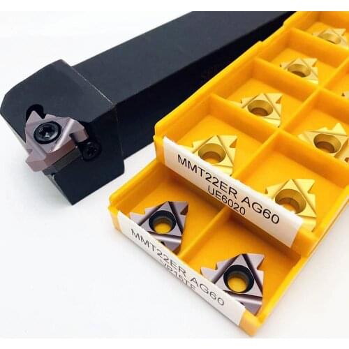 SER2525M22 SER2020K22 CNC Lathe Threaded Cylindrical Tool Post + 10PCS Thread Insert MMT 22ER AG60 Carbide Lathe Parts Tool SER