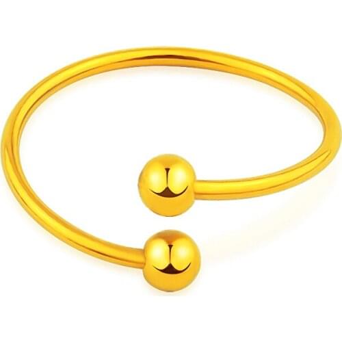 New Arrival 24K Yellow Gold Ring Women Open Size Ring Little finger Ring P6303