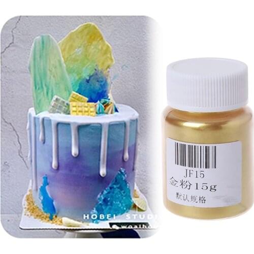 Dropship 15g Edible Flash Glitter Golden Powder Decorating Food Cake Baking DIY Powder U90A