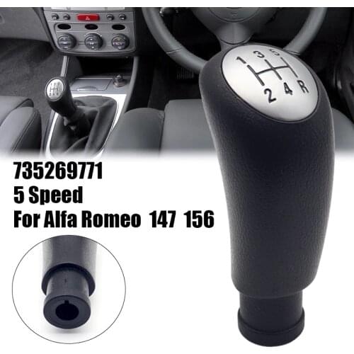 5 Speed Car Manual Gear Shift Knob Shifter Lever Gearstick Auto Accessories 735269771 For Alfa Romeo 147 156 2000-2010 New