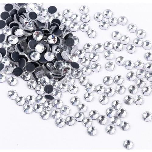 Top Quality SS4-SS30 DMC Clear Hotfix Rhinestones Super Bright Glass Strass Iron on Crystal Hotfix Rhinestone for Fabric Garment