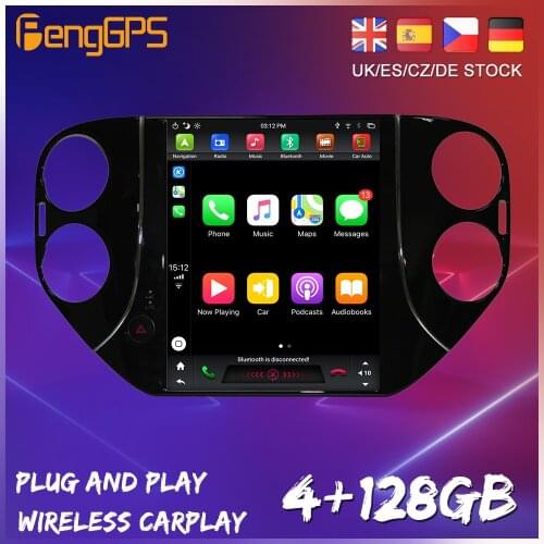 128GB Android 9.0 Tesla Style Vertical Big Screen For Volkswagen VW Tiguan 2010+Series CarPlay GPS Radio Auto Stereo Head Unit