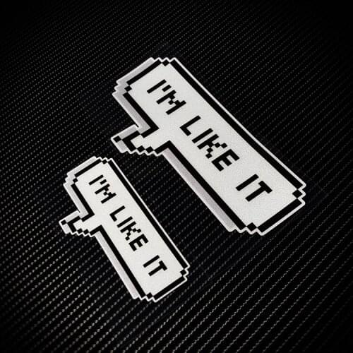 Car Styling Vinyl Decals Personalize Pixel Dialog Chat Box Letter I'M LIKE IT Motorcycle Body Sticker