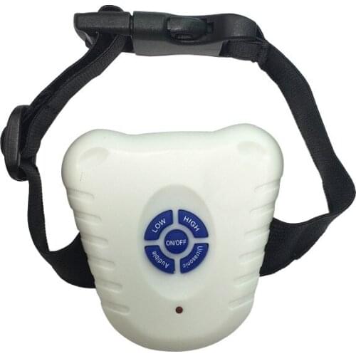 Waterproof Dog Stop Barking Control Collar Training Device Button Clicker Adjustable Ultrasonic Dog Anti Bark Collar