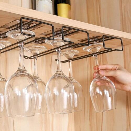 High Quality Useful Iron Wine Rack Glass Holder Hanging Bar Hanger Shelf Stainless Steel Wine Glass Rack Stand Paper Roll Holder