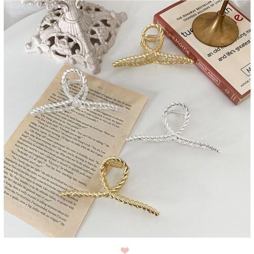 MISANANRYNE Women Girls Geometric Hair Claw Clip Clamps Metal Hair Crab Hairpins Large Size Barrettes Accessories