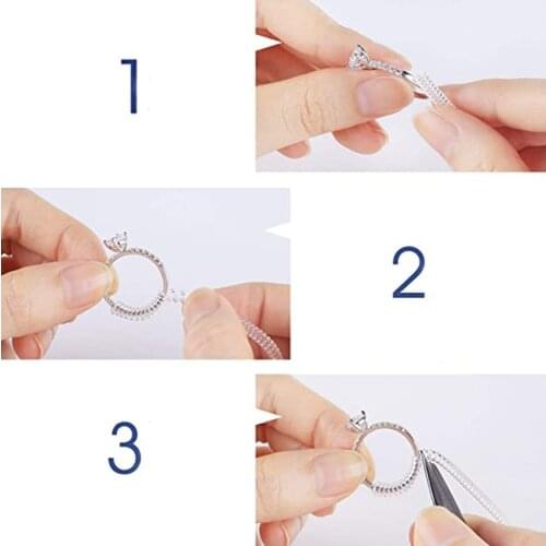 Ring Adjuster Tights 1pc Polishing Cloth Jewelry Daily Use Party Polishing Jewelry Fashion Transparent Reducer Ring