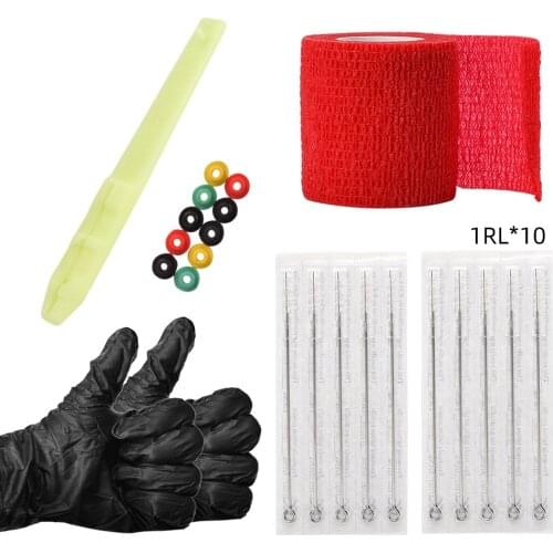 10pcs Stainless Steel Tattoo Needles 1/3/5/7/9RL Professional Sterilized Tattoo Bandgem Pen Needle Stick and Poke Liner Needle