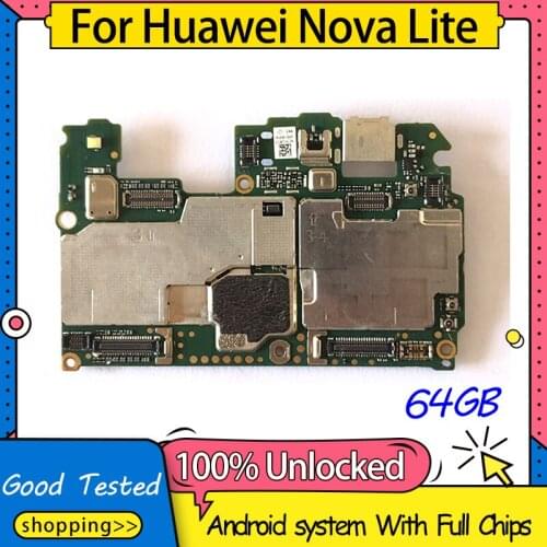 100% Unlocked 64GB For HUAWEI NOVA Lite Motherboard,Global version Logic Board 4GB RAM For HUAWEI NOVA Lite Motherboard