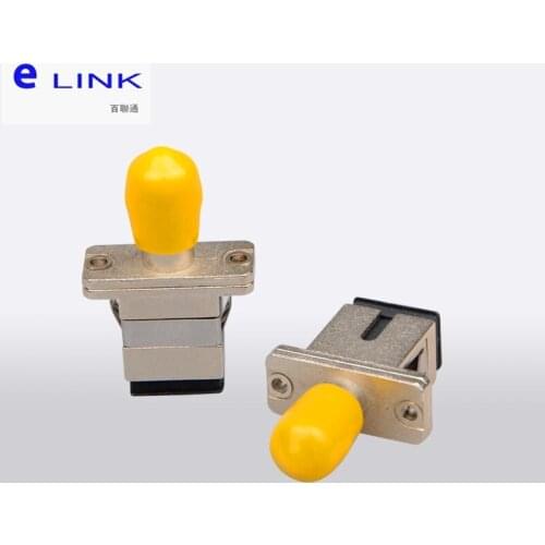 100pcs SC TO ST fiber adapter Simplex Singlemode Multimode APC PC UPC OM3 OM4 OM5 optical fibre coupler ceramic sleeve ELINK