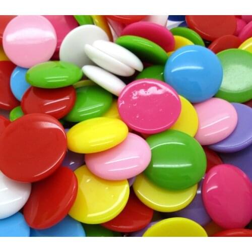 30Pcs Round Resin Beads Decoration Crafts Flatback Cabochon Scrapbooking Fit Phone Embellishments Diy Accessories