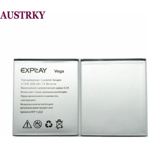 New Vega Battery For EXPLAY Vega Phone 2000mAh Baterij Batterie Batteries + Tracking Code