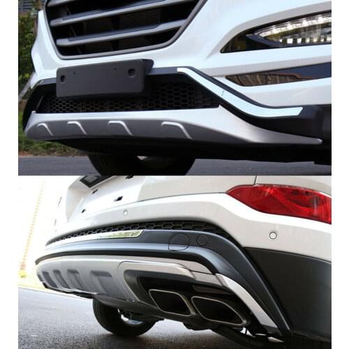 Car modification Car accessories Front and rear bumper board skid plate protector guard For HYUNDAI Tucson 2015-2017