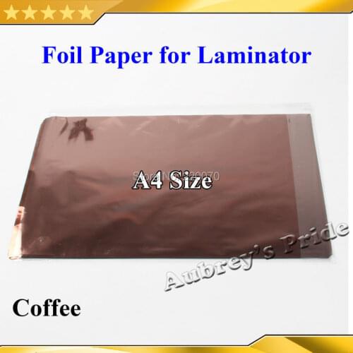 Free Shipp Coffee Color 50 Pcs 20x29Cm A4 Hot Stamping Foil Paper Laminator Laminating Type Transfer Laser Printer Business Card