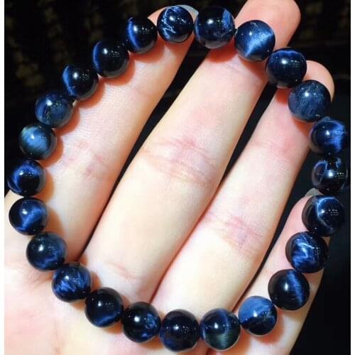Genuine Natural Pietersite Blue Gemstone 8mm Round Beads Stretch Healing Bracelet From Namibia Pietersite Stone AAAAAA