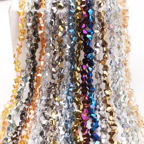 Murano Glass Plated Beads 6/8mm Faceted Crystal Loose Beads Wholesale For DIY Jewelry Making Necklaces Handicrafts Supplies